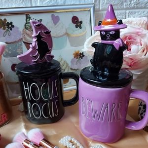 New no box Rae Dunn Halloween Mugs set of 2